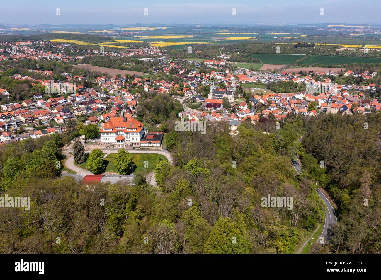 Luftaufnahmen Gernrode Harz Stockfoto