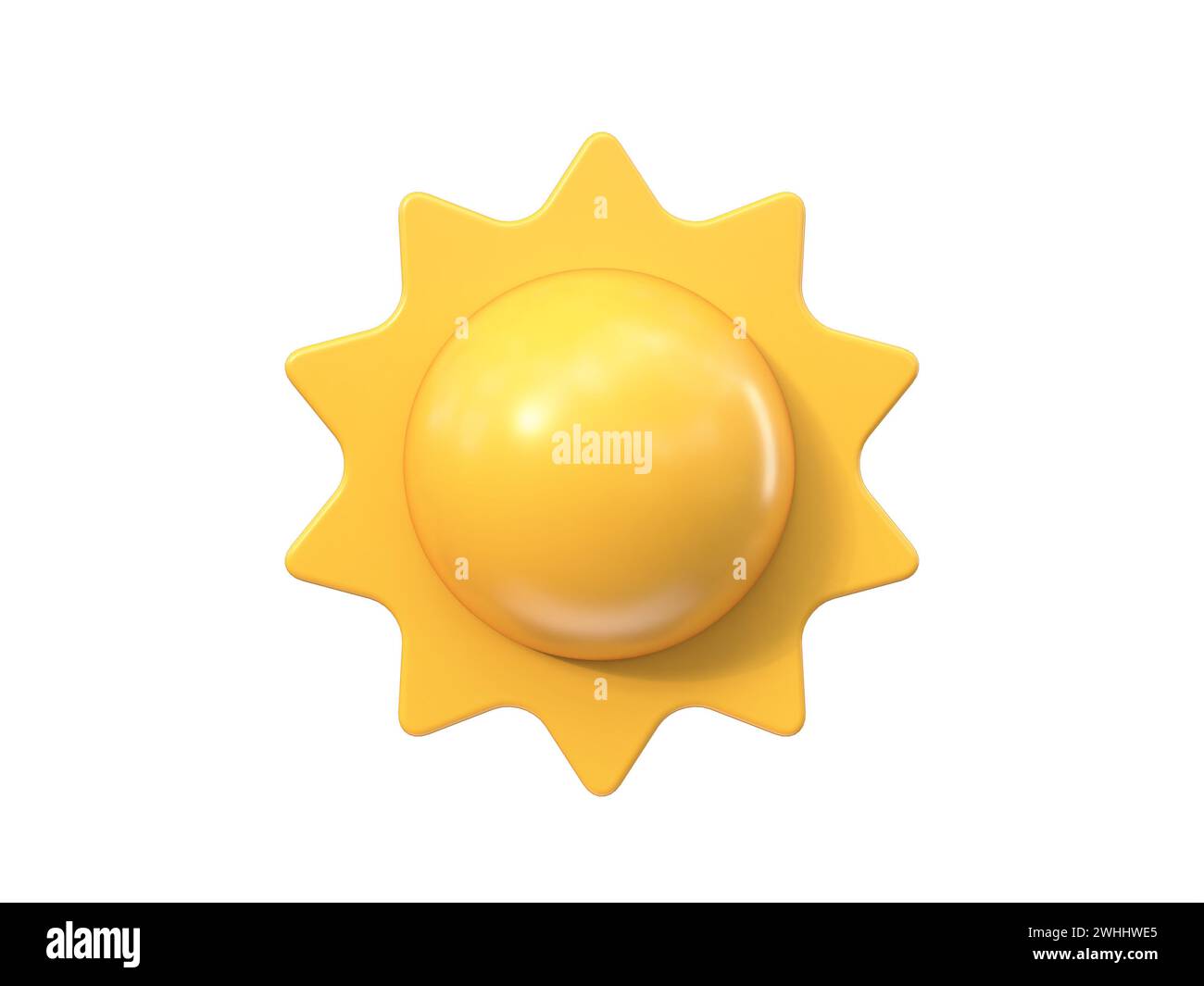 Wettersymbol Sonne 3D Stockfoto