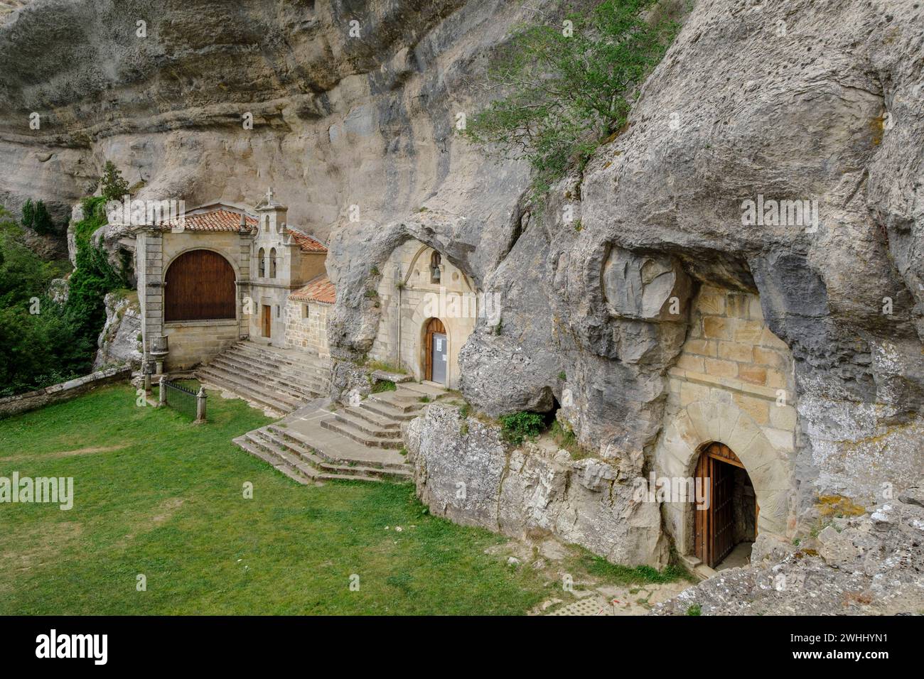 Cave Eremitage of San BernabÃ Stockfoto