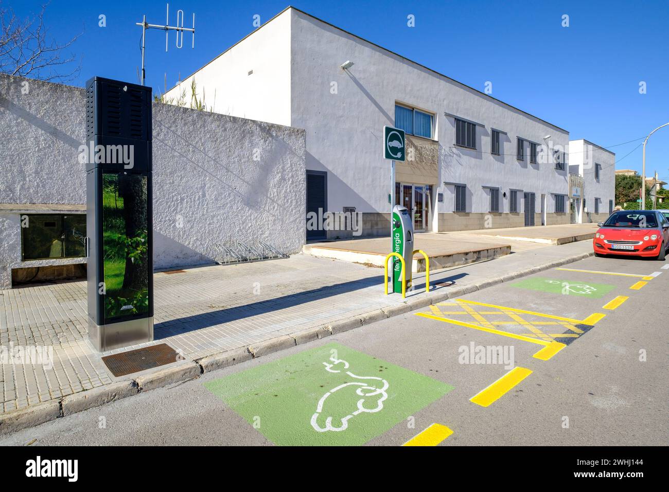Elektro-Auto-Ladegerät Stockfoto