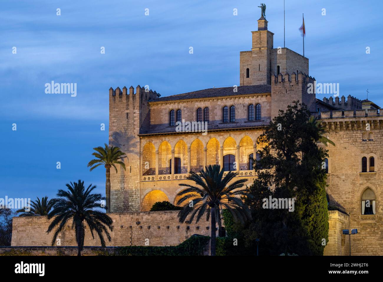 Royal Palace von La Almudaina Stockfoto