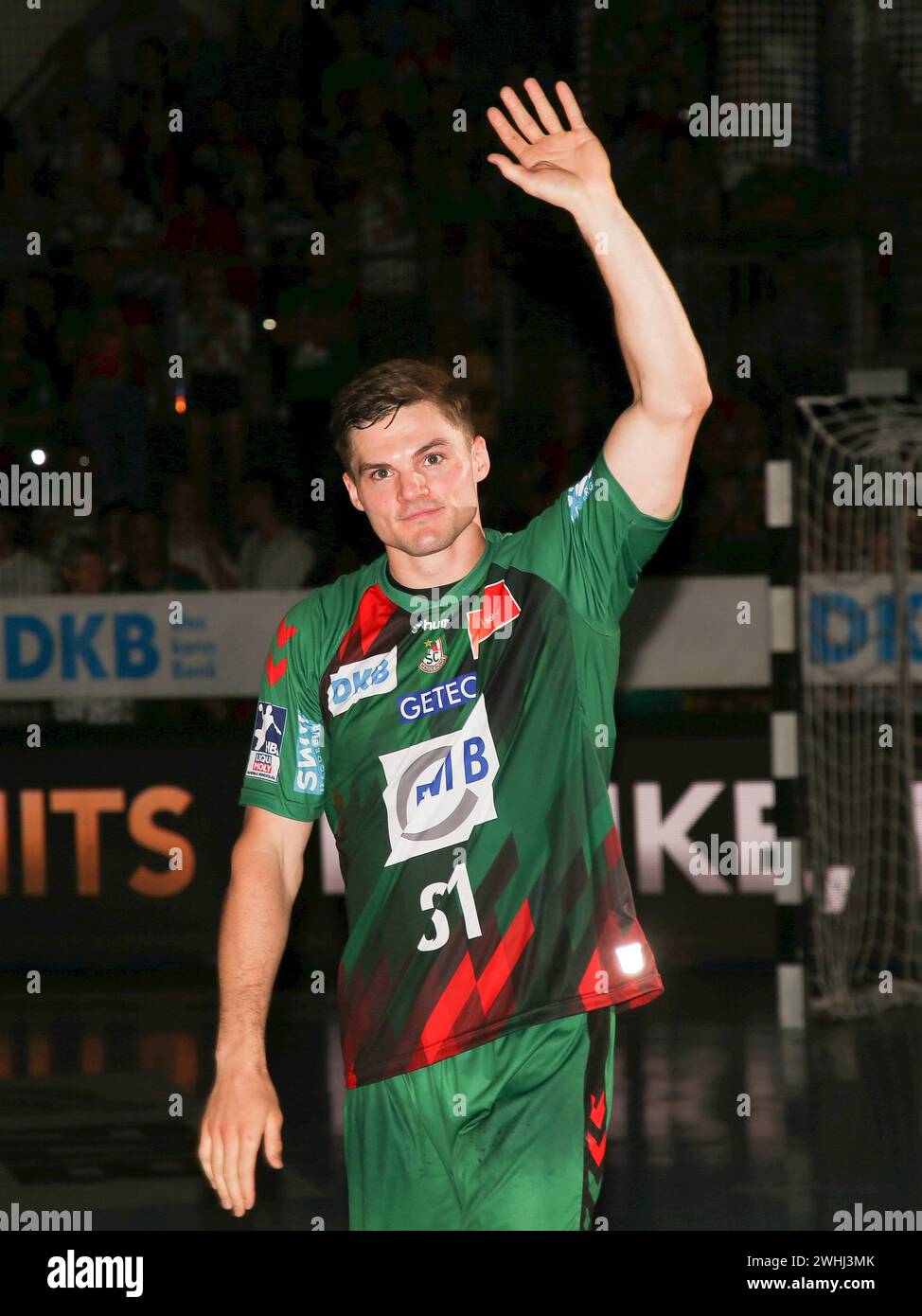 Der niederländische Handballspieler Kay Smits SC Magdeburg bei seinem Abschied am 8. Juni 2023 Stockfoto