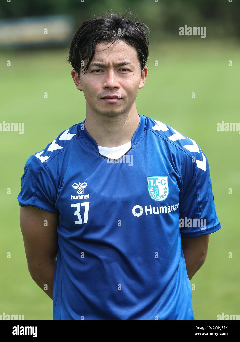 Neuverpflichtung Tatsuya Ito vom 1. FC Magdeburg zu Beginn des Trainings für die Saison 2023-24 Stockfoto