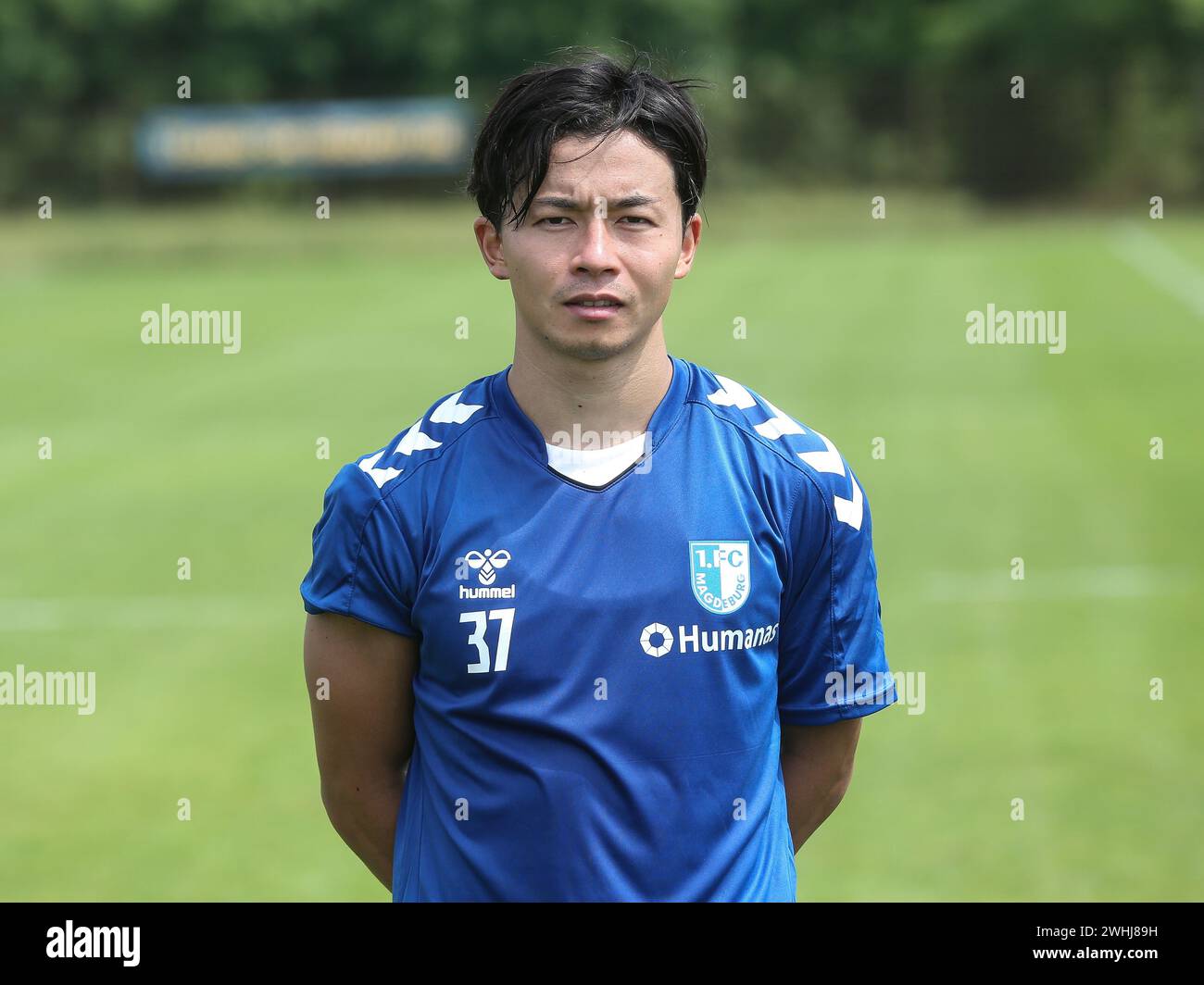 Neuverpflichtung Tatsuya Ito vom 1. FC Magdeburg zu Beginn des Trainings für die Saison 2023-24 Stockfoto
