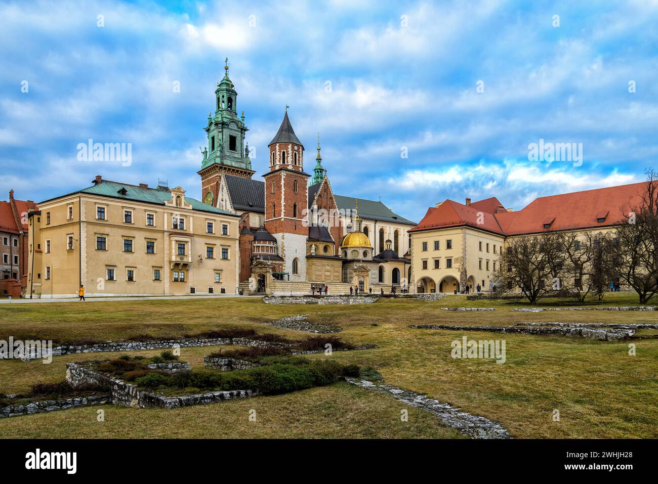Wawel in Krakau in Polen Stockfoto