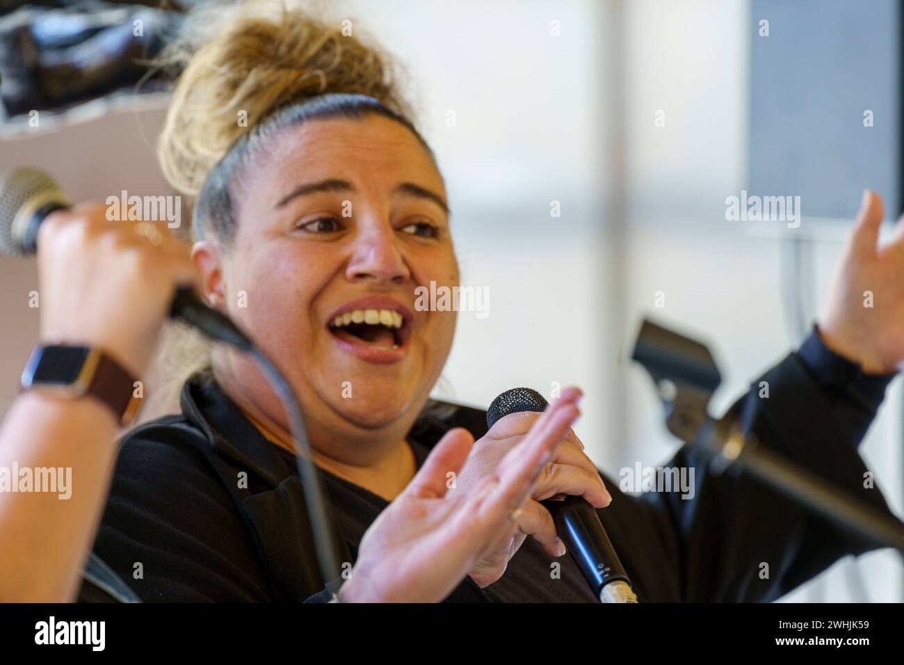 Natalia Tascon i Maria Magdalena Amengual. Sänger Stockfoto