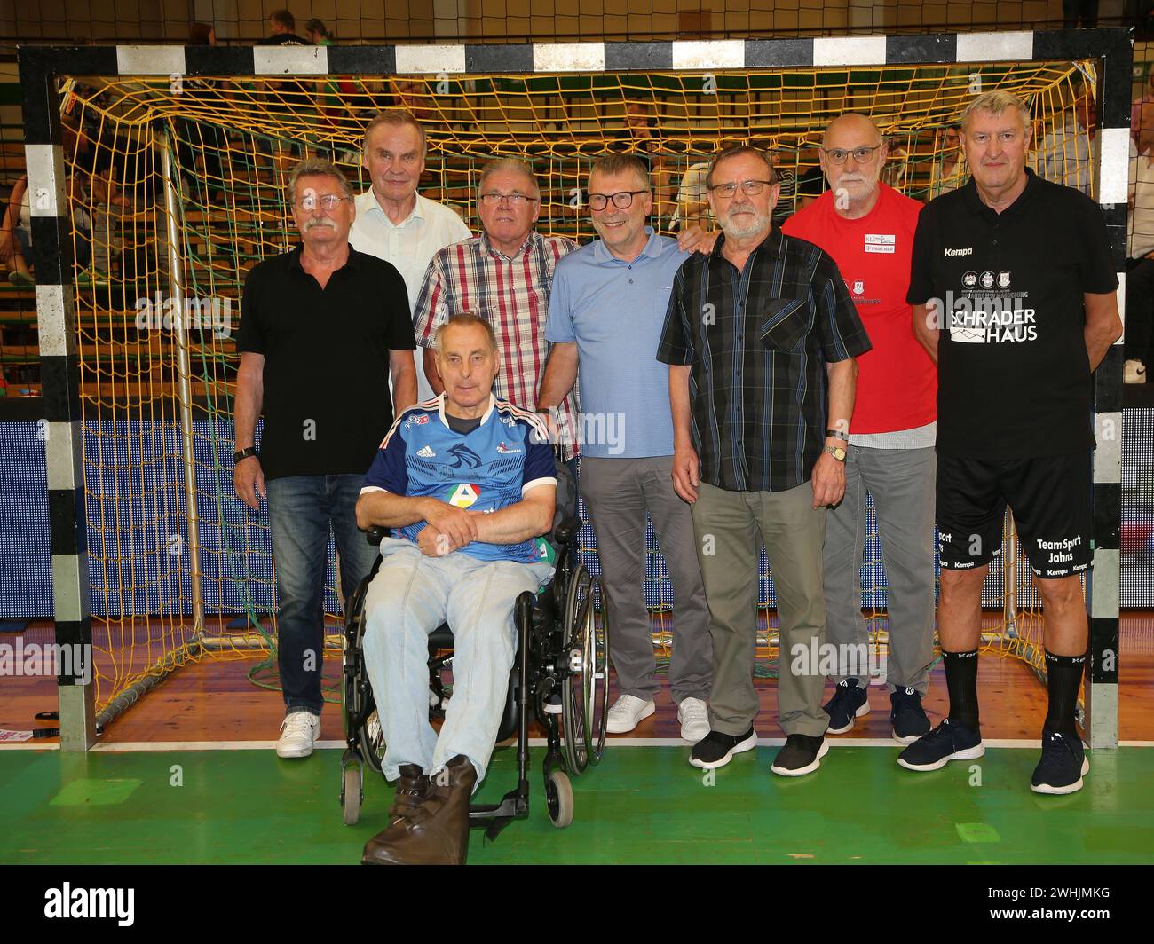 DDR-Handballlegenden vom SC Magdeburg beim Benefit Allstars Game 2023 in Magdeburg Stockfoto
