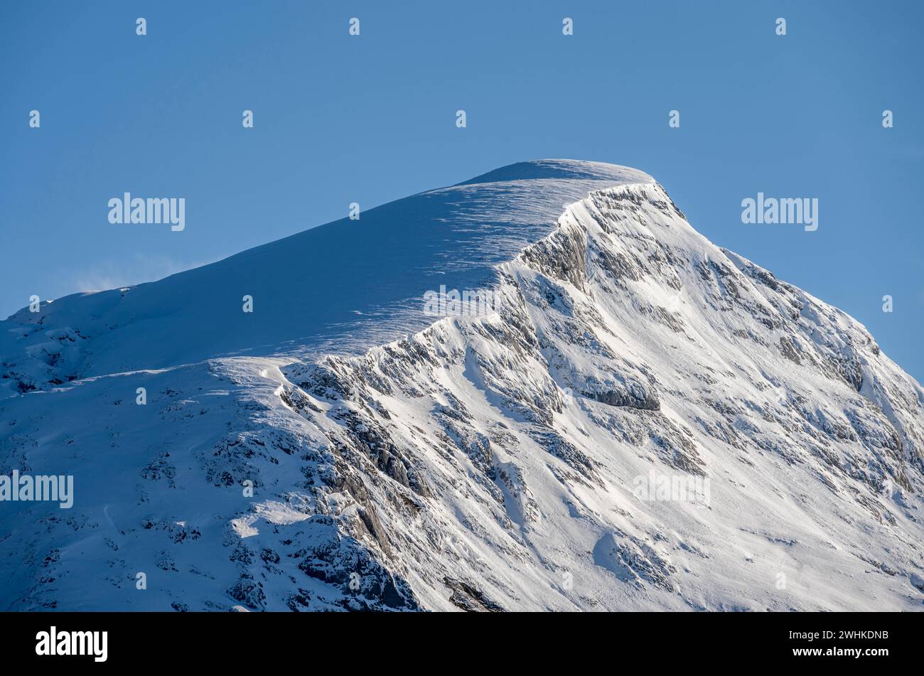 Hohes Brett mit Schnee, Blick vom Jenner, Nationalpark Berchtesgaden, Berchtesgaden Alpen, Schönau am Königssee, Berchtesgadener Land Stockfoto
