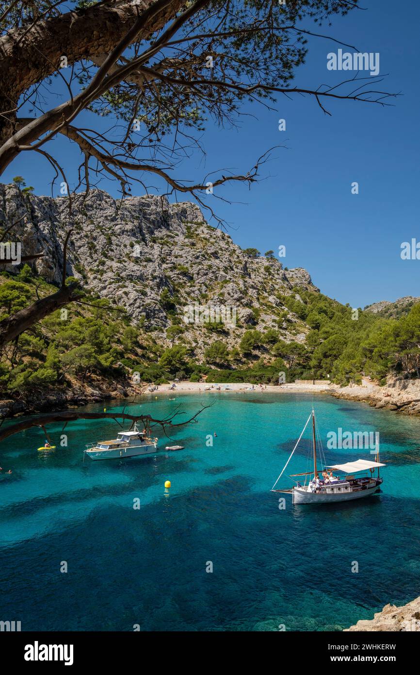 Traditionelle Ankerboote Stockfoto