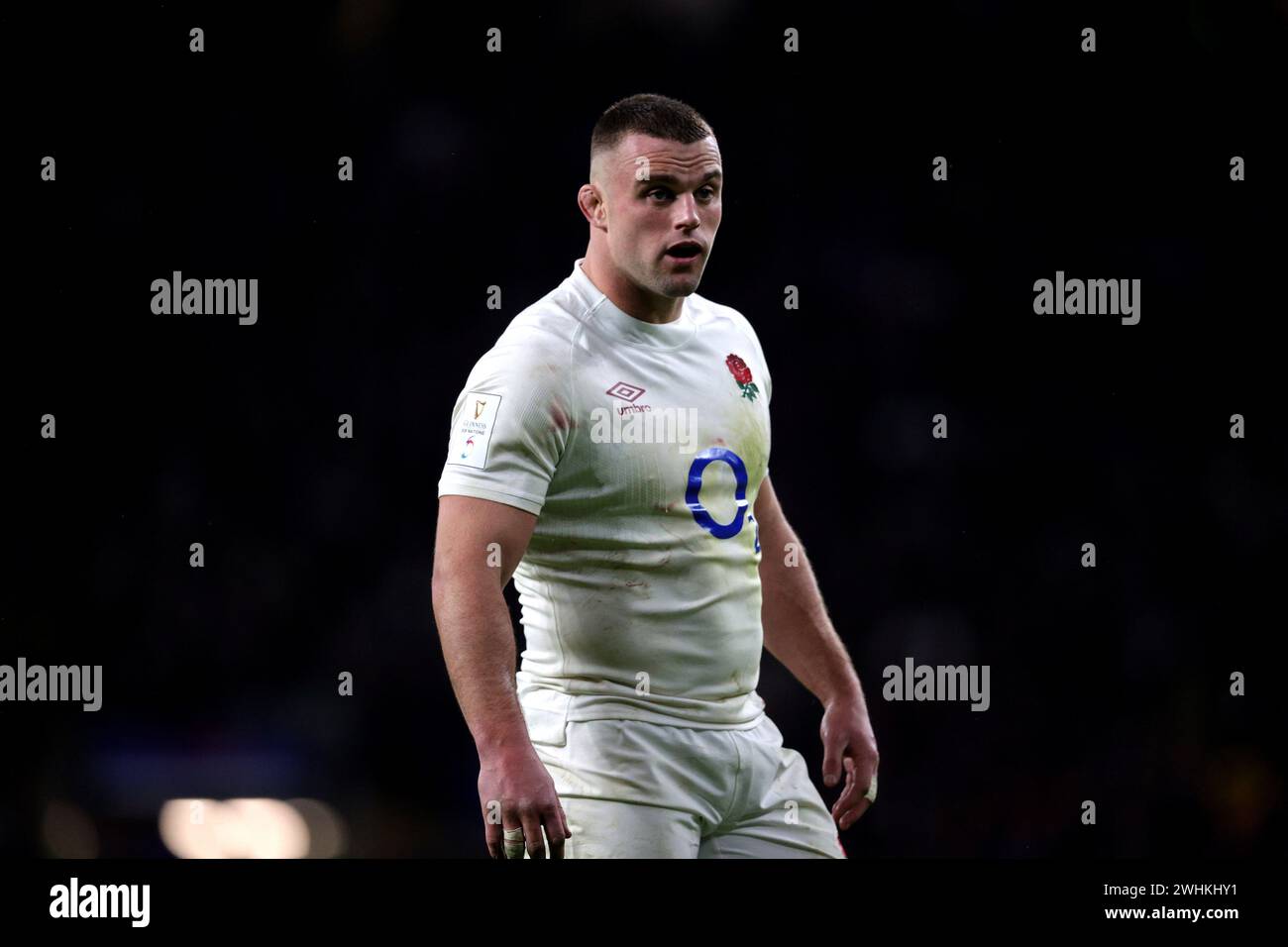 London, England. Februar 2024. Englands Ben Earlduring im Guinness 6 Nations-Spiel zwischen England und Wales. Quelle: Ben Whitley/Alamy Live News Stockfoto