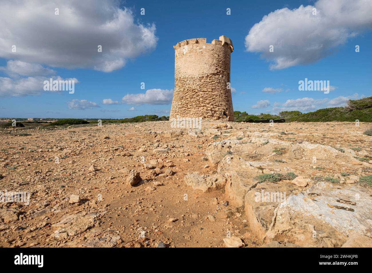 Wachturm von S. Estalella Stockfoto