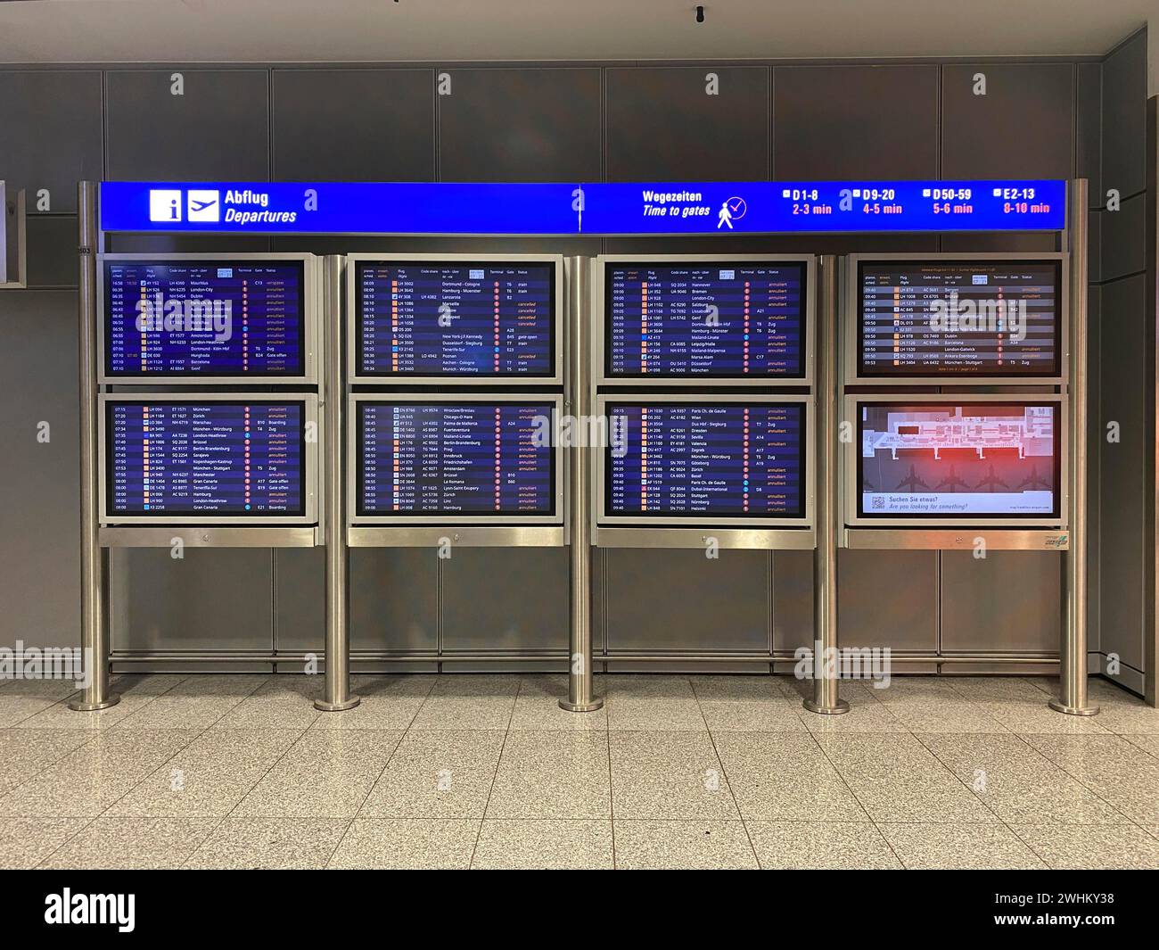 Ankunft Frankfurt Flughafen Terminal 2 www.alamy.de