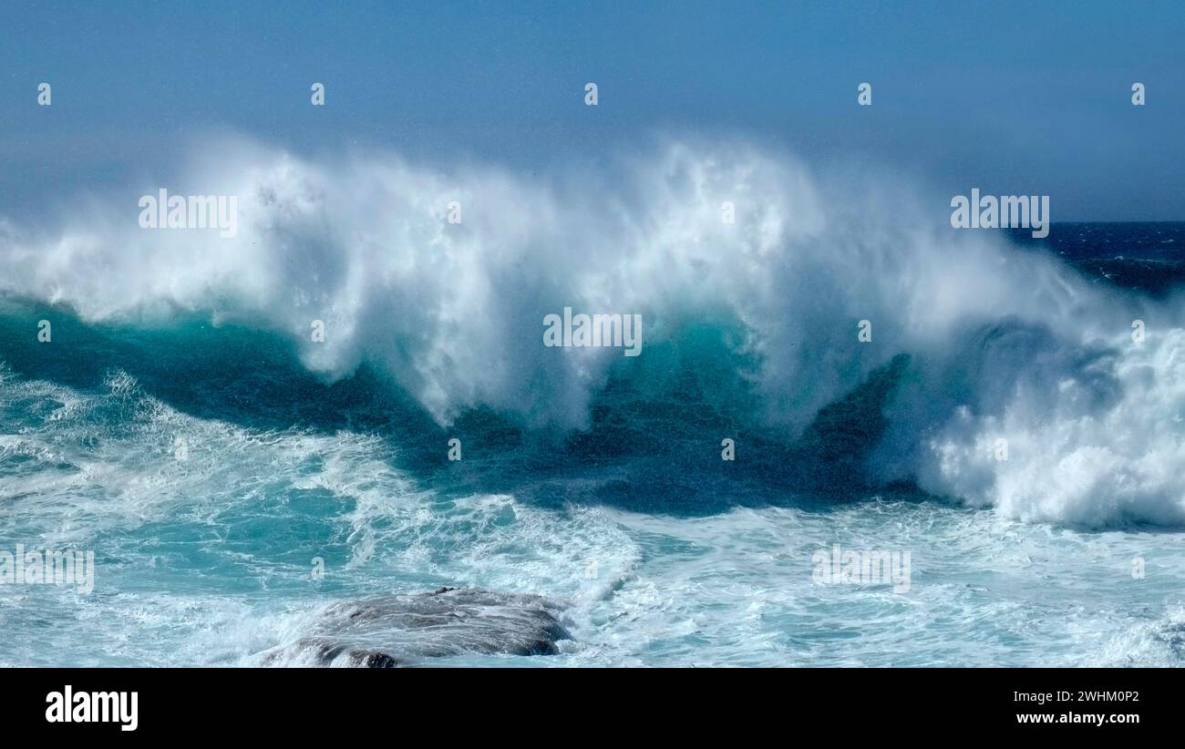 Wellen, wild bewegendes Meer Stockfoto