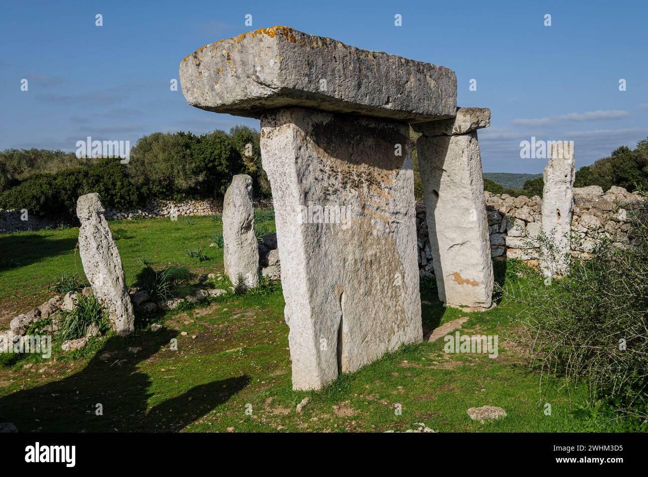 Prähistorische Stätte TalatÃ­ de Dalt Stockfoto