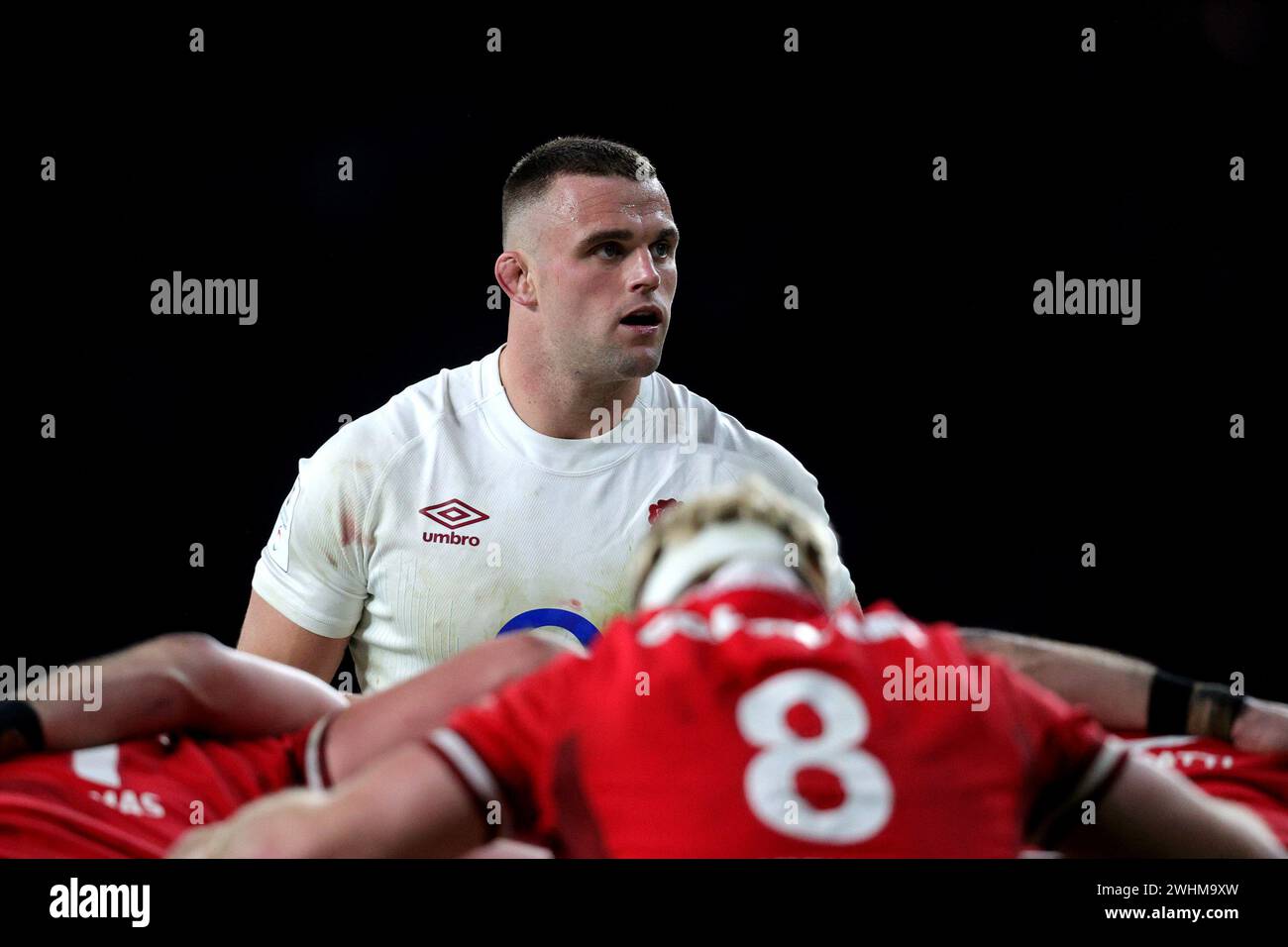 London, England. Februar 2024. Englands Ben Earlduring im Guinness 6 Nations-Spiel zwischen England und Wales. Quelle: Ben Whitley/Alamy Live News Stockfoto