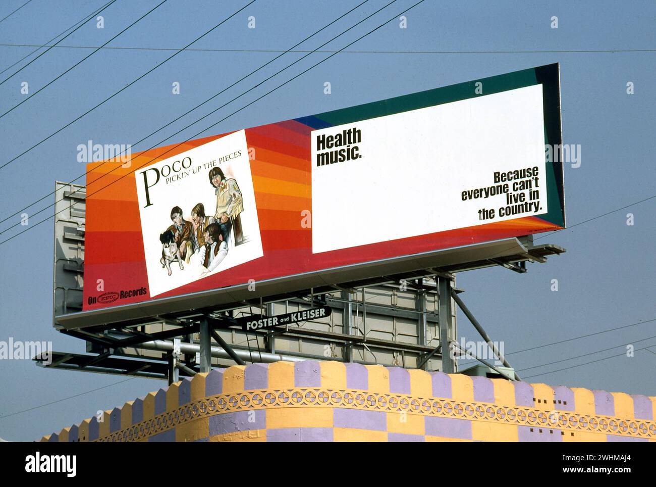 Poco, Plakatwand, 1969, 1960er, Sunset Strip, los Angeles, Kalifornien, USA, Amerika, Amerika Stockfoto