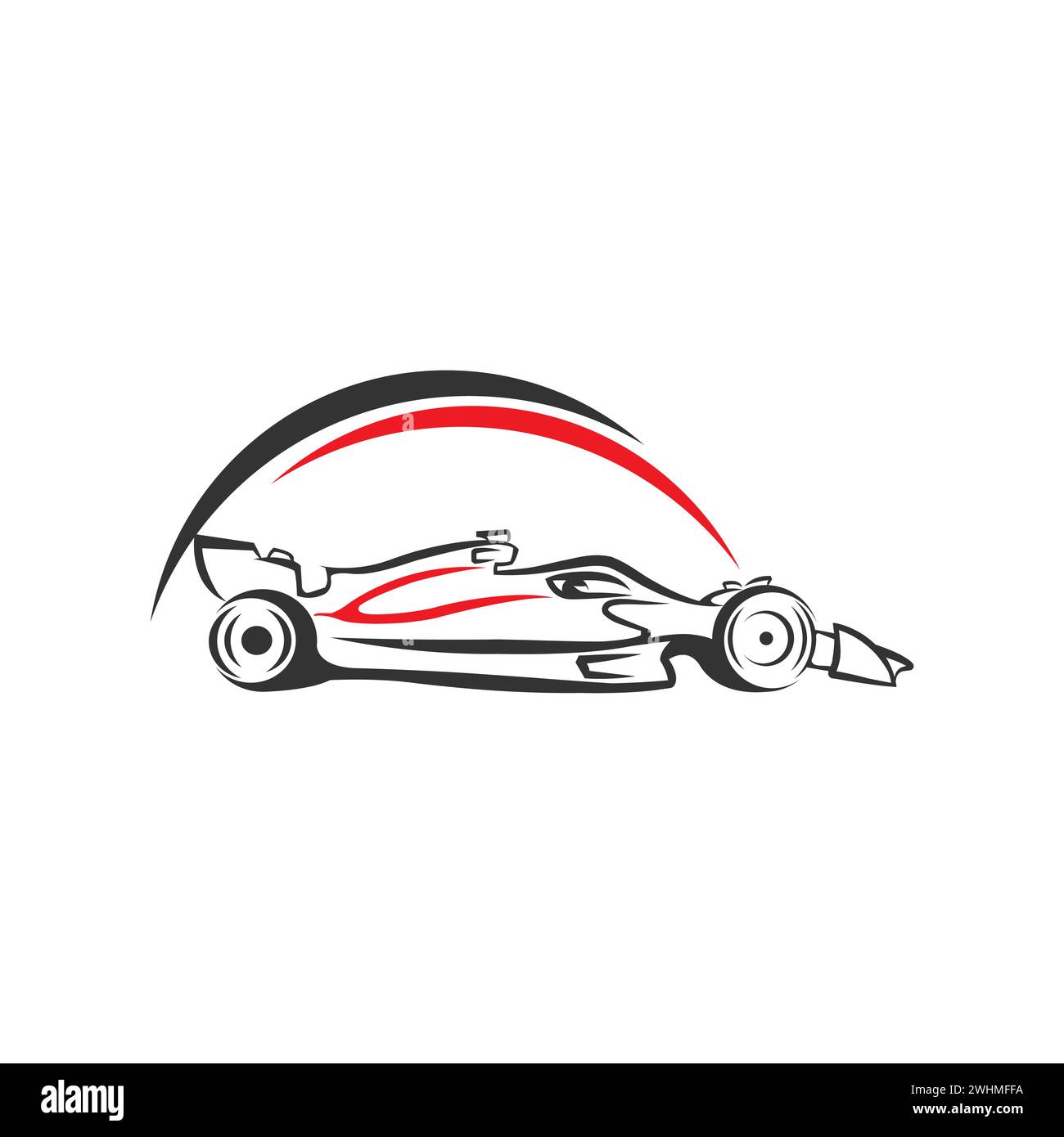 Logo-Symbol für Sportwagen. Embleme des Kfz-Händlerbetriebs.EPS 10 Stock Vektor