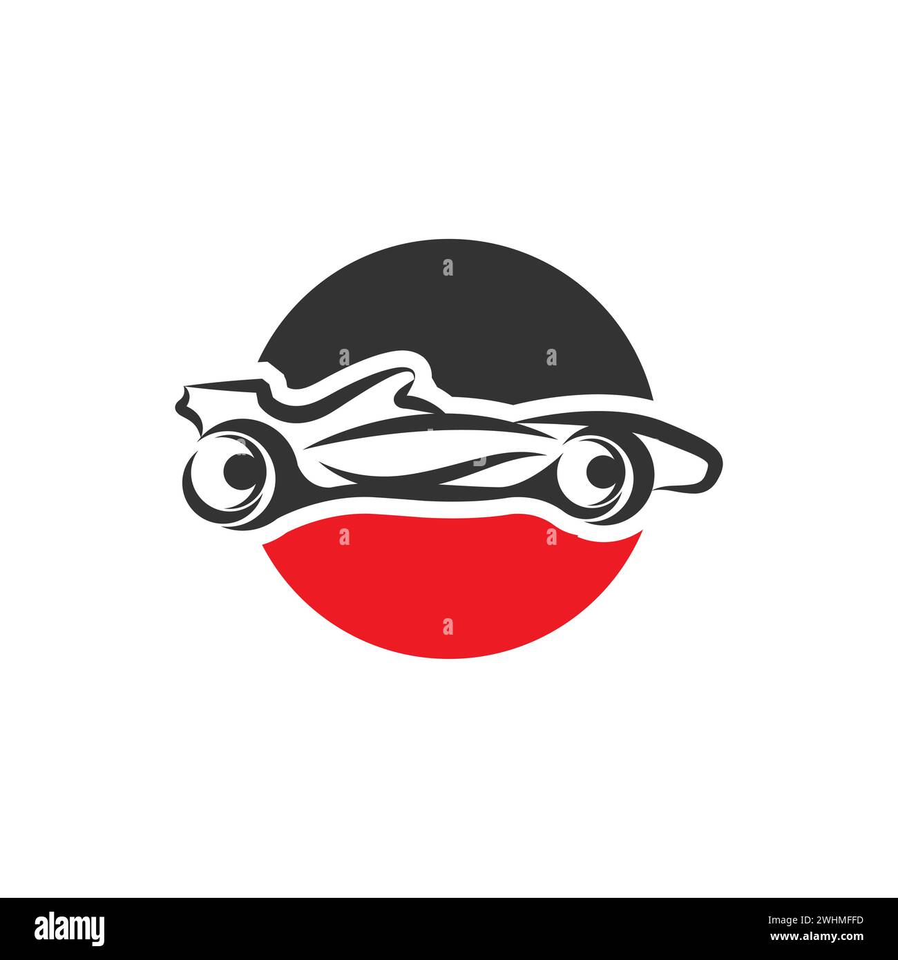 Logo-Symbol für Sportwagen. Embleme des Kfz-Händlerbetriebs.EPS 10 Stock Vektor