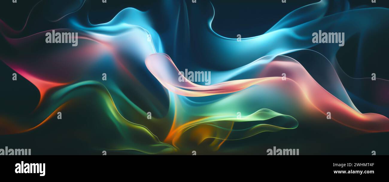 Bunte Wellenförmige Formen Stockfoto