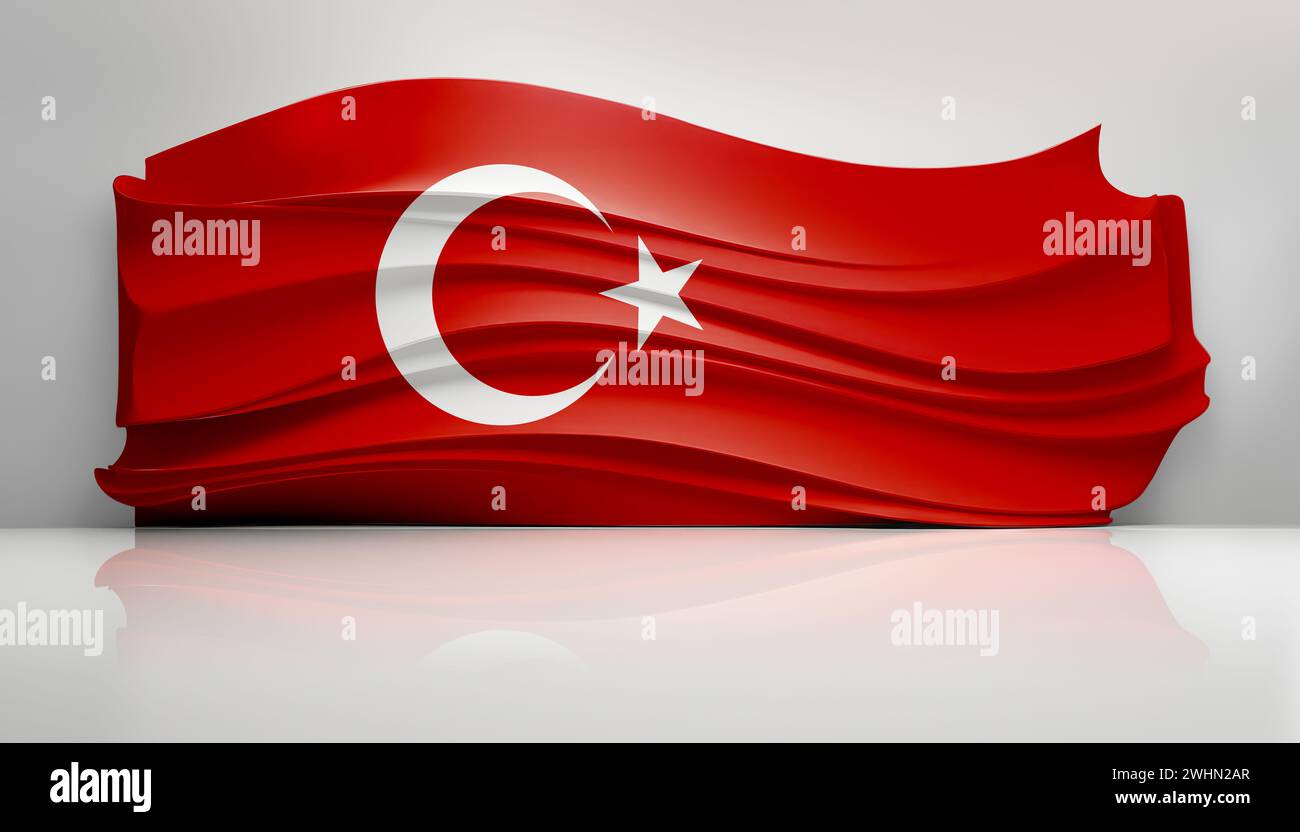 Türkei Flagge Hintergrund Stockfoto