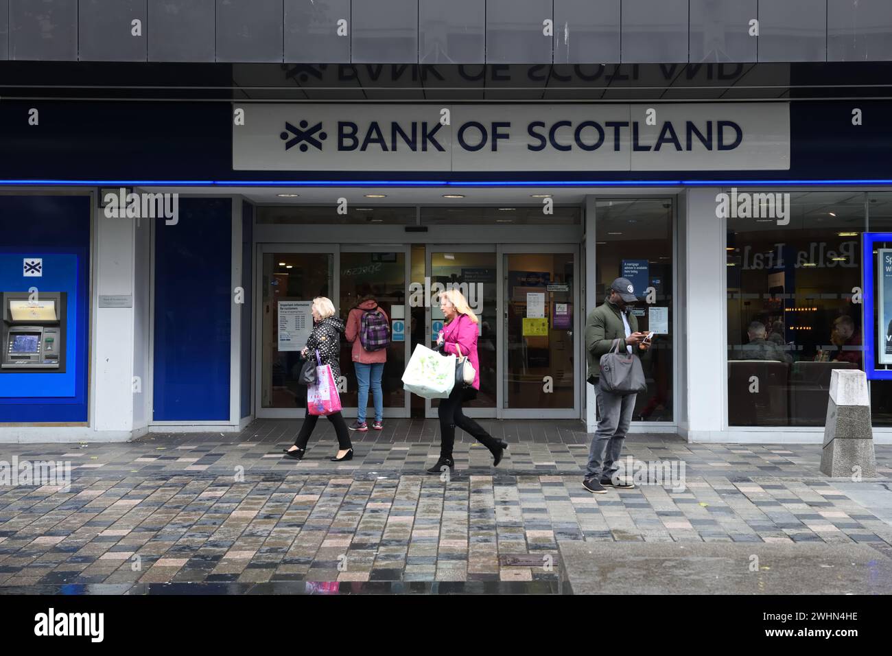 Bank of Scotland in der Sauchiehall Street, Glasgow, Schottland. Stockfoto