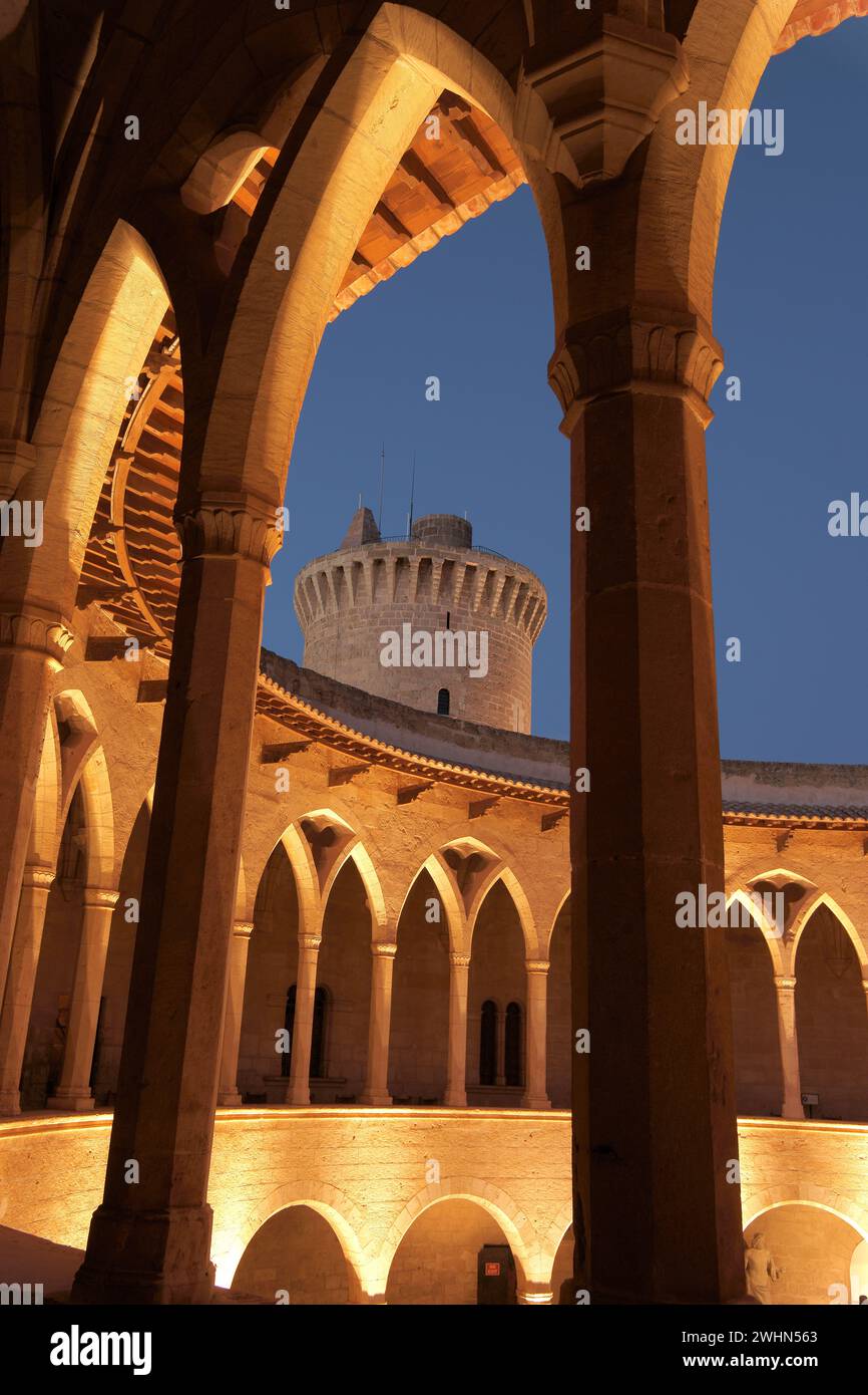 Castillo de Bellver (s.XIV) Stockfoto