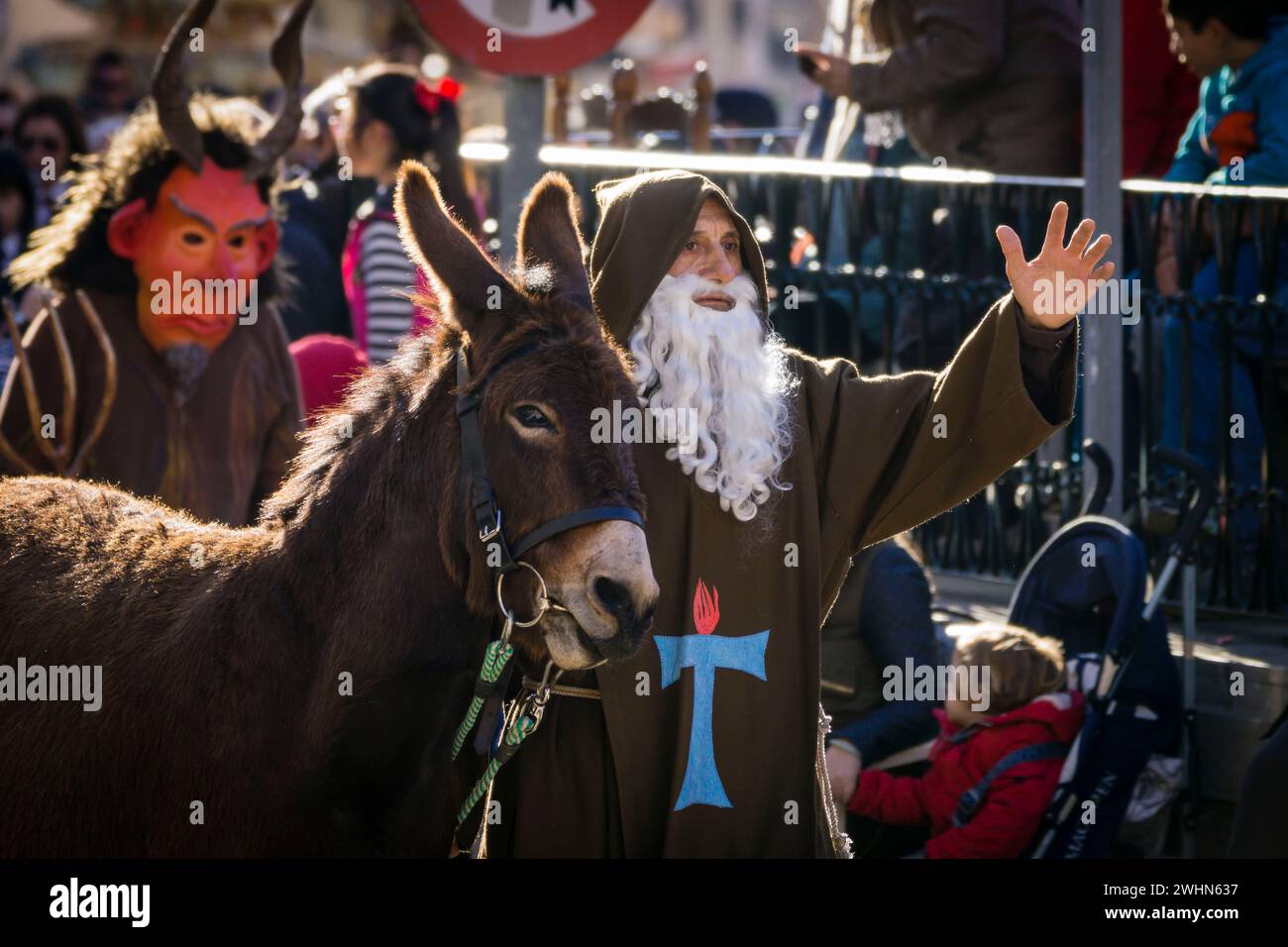 Sant Antoni mit dem Dämon Stockfoto