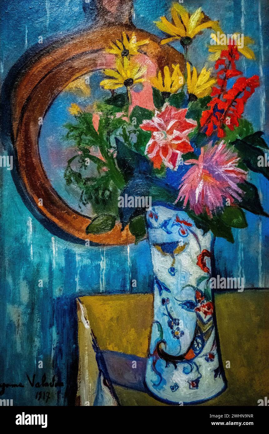 Gemälde von Suzanne Valadon im Jahr 1917, Öl auf Pappe, genannt „Vase der Blumen“ im Baltimore Museum of Art Stockfoto