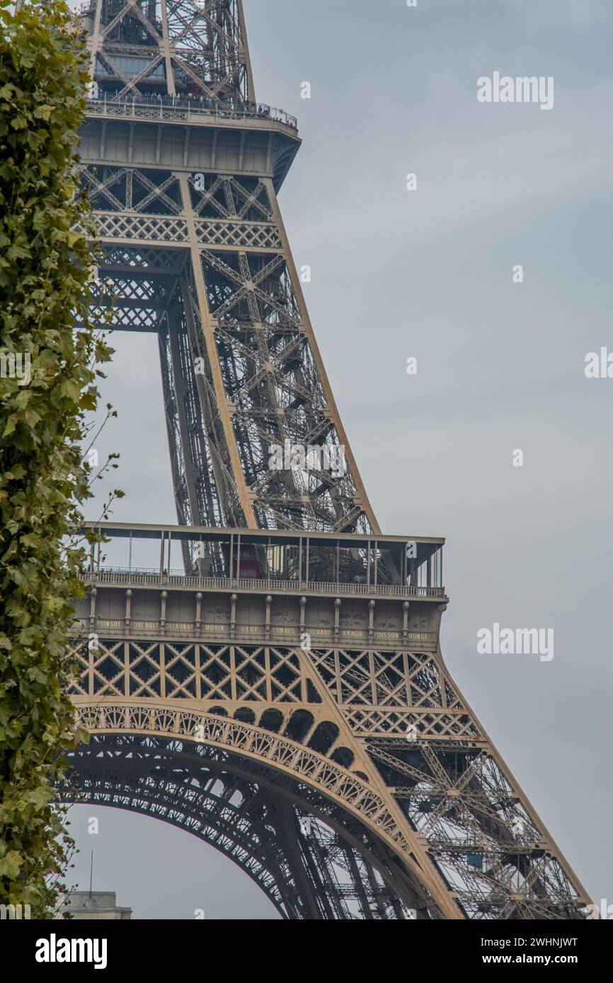 Detail der Struktur des Eiffelturms Stockfoto