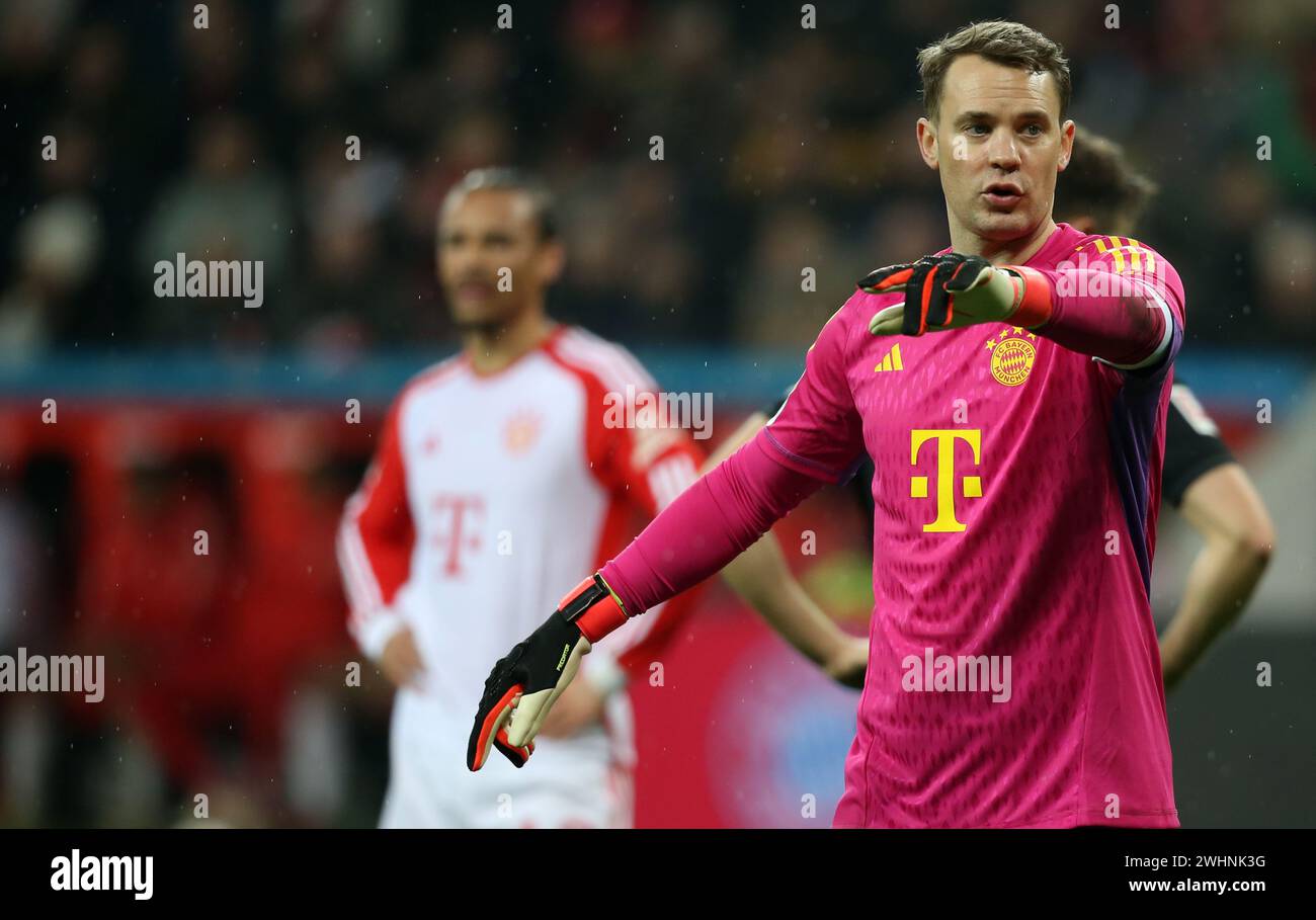 Leverkusen, Deutschland. Februar 2024. Torhüter Manuel neuer von Bayern München im Bundesliga-Spiel zwischen Leverkusen und Bayern München im BayArena Stadion. (Endpunktzahl: Bayer Leverkusen 3:0 Bayern München). Quelle: SOPA Images Limited/Alamy Live News Stockfoto