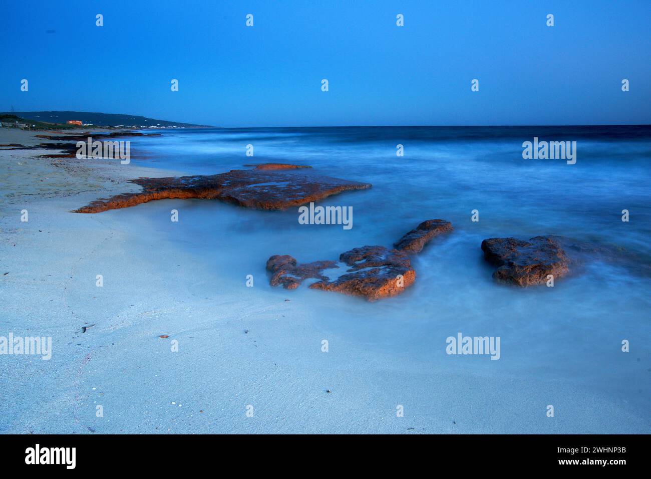 Playa de Migjorn (Mitjorn).Formentera.Islas Pitiusas.Baleares.EspaÃ±a.. Stockfoto