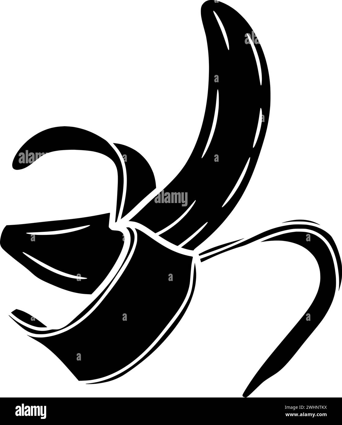 Frucht Illustration Lebensmittel Silhouette tropisches Logo Banane Icon Baum Umriss Pflanze Natur Garten reif grün gesund natürliche Bauernhof Form Bunch wachsen Stock Vektor