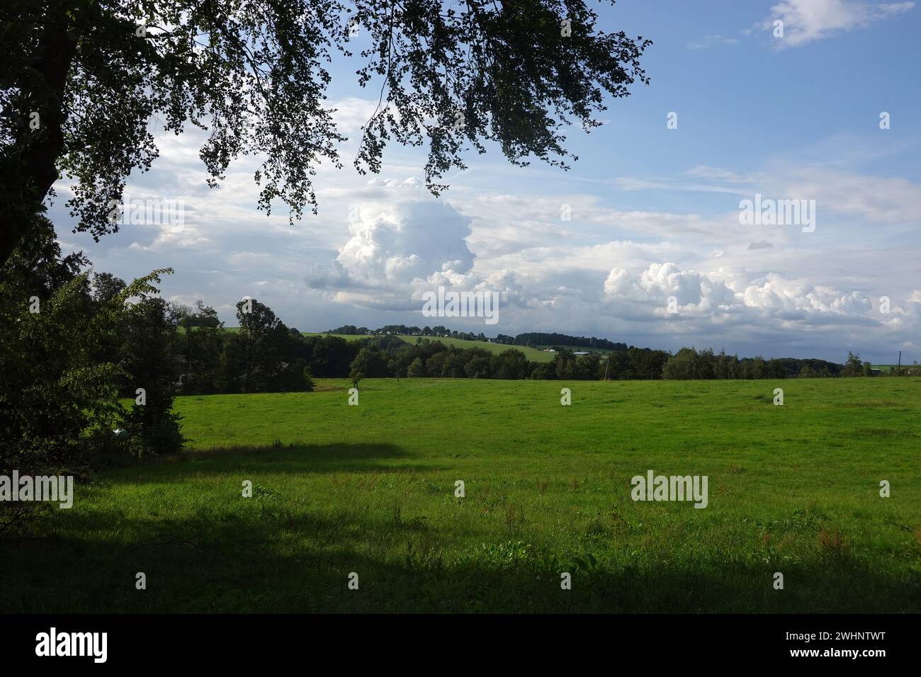 Landschaft im Bergischen Land bei Mohlscheid Stockfoto