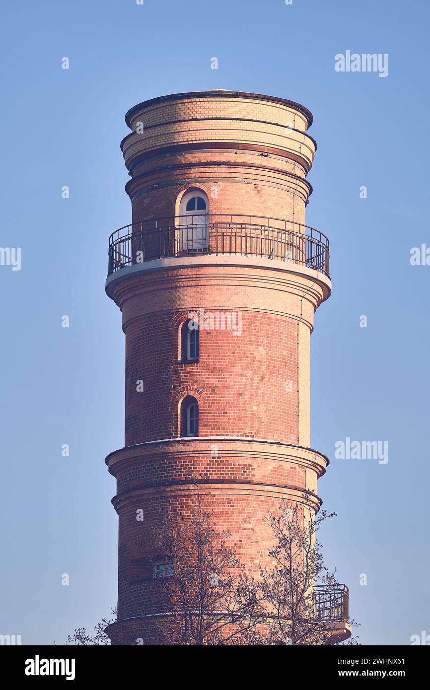 Ältester Leuchtturm Deutschlands in Travemunde Stockfoto