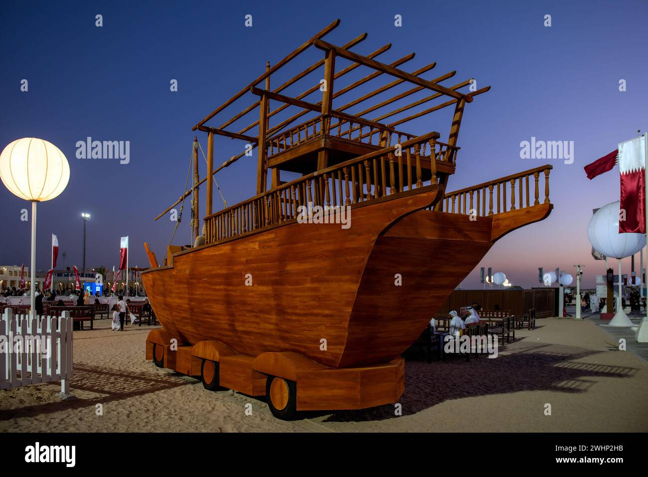 Feier zum Nationalfeiertag in Katar im Darb Al Saai um Salal Doha Stockfoto