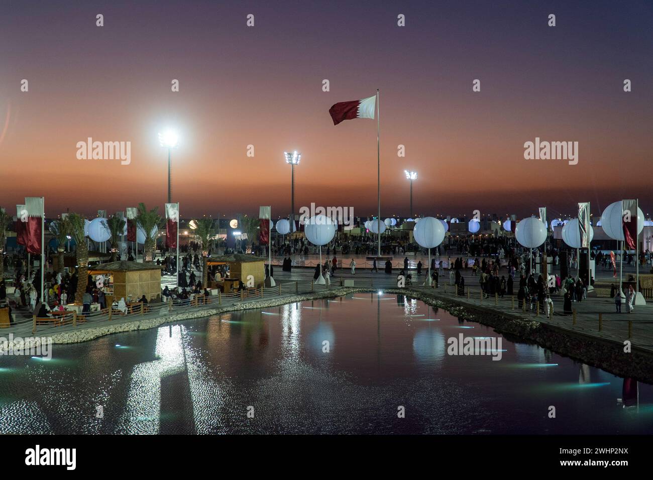Feier zum Nationalfeiertag in Katar im Darb Al Saai um Salal Doha Stockfoto