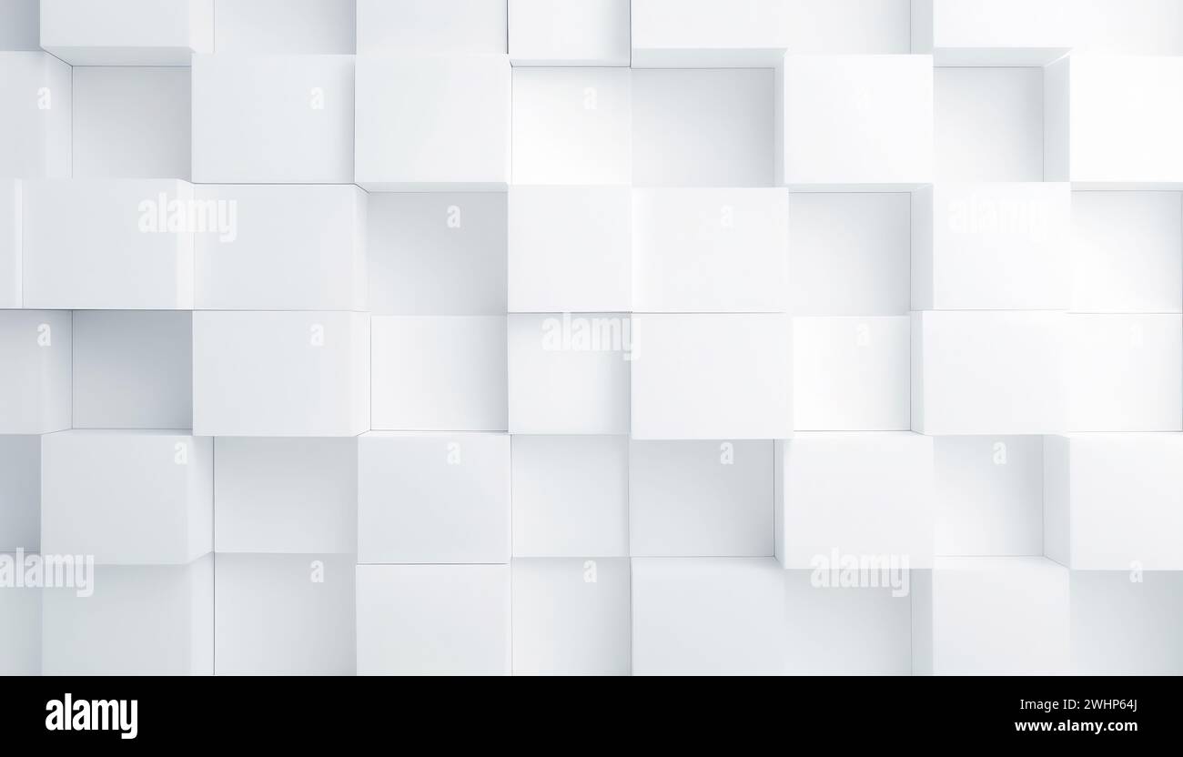 Weißer 3D-Hintergrund Stockfoto