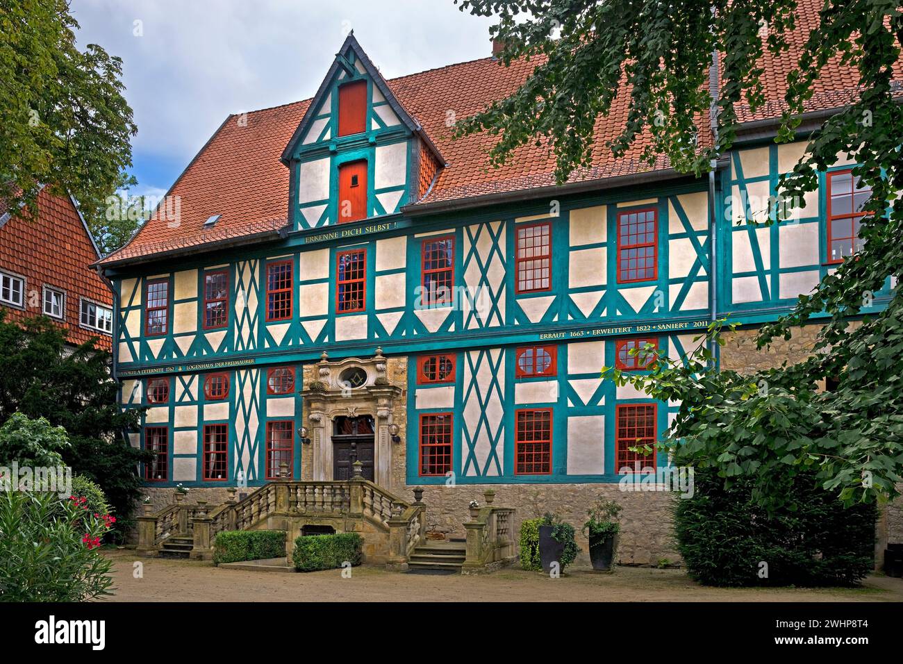 Das Hüttenhaus der Hildesheimer Freimaurer des ehemaligen Dompropstes, Deutschland, Europa Stockfoto