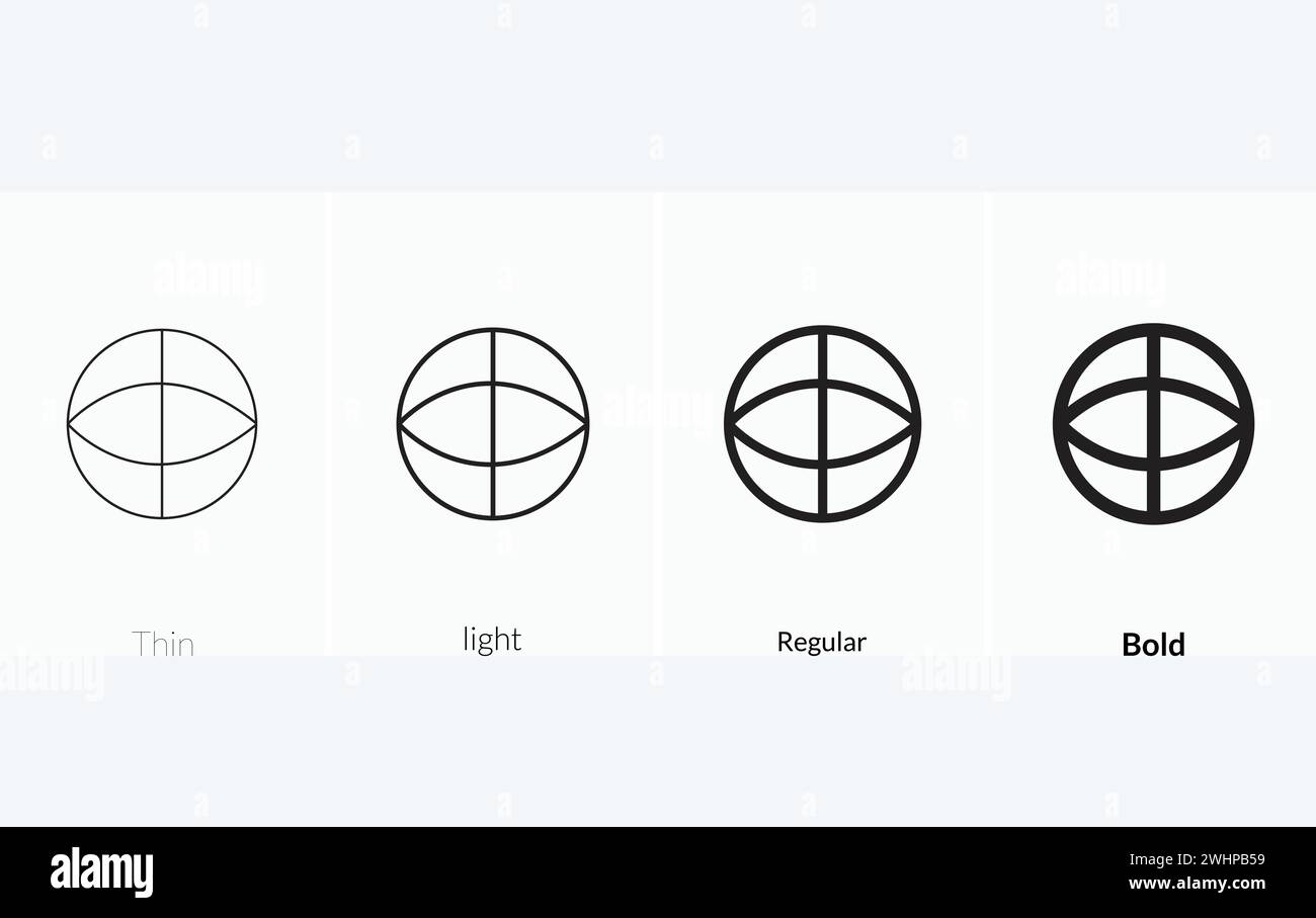 Basketballfeld-Symbol. Dünnes, helles normales und fettes Design auf weißem Hintergrund. Stock Vektor