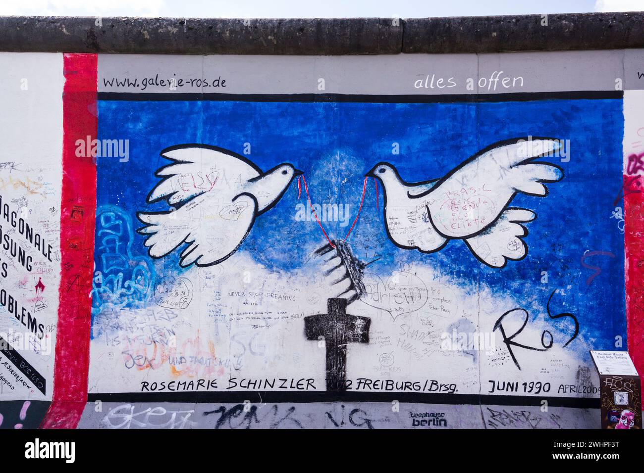 Muro de BerlÃ­n - Berliner Mauer- Stockfoto