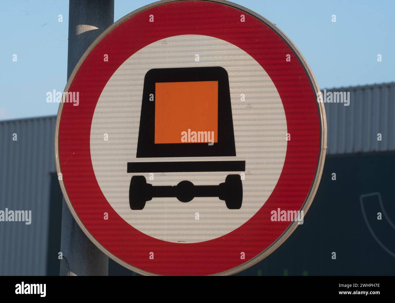 Verkehrssicherheit im Lkw-Transport Stockfoto