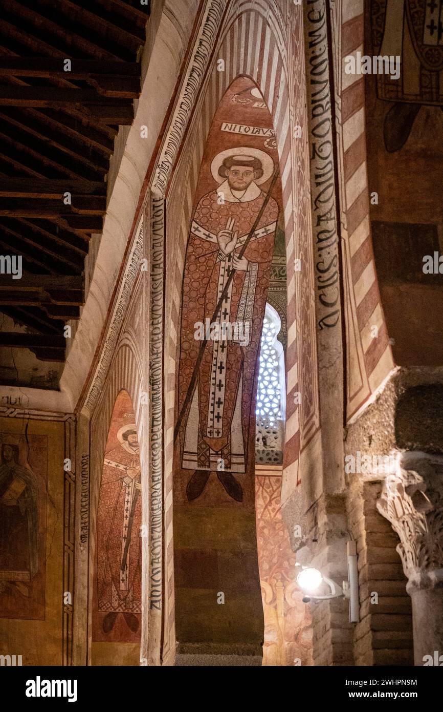 Museo de los Concilios y la Cultura Visigoda, Iglesia de San Román, Primer mudéjar toledano (S. XIII), Toledo, Castilla-La Mancha, Spanien Stockfoto