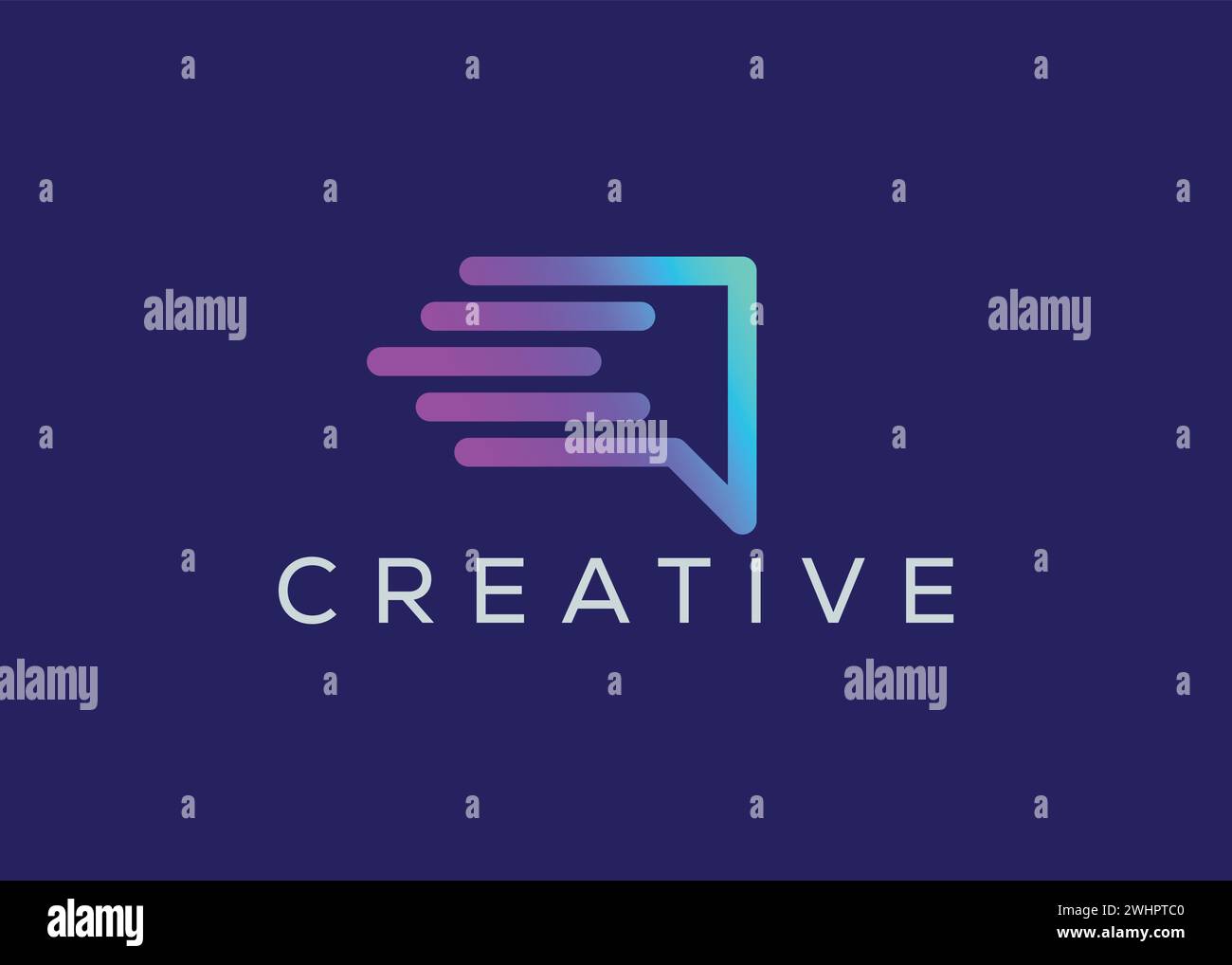 Minimalistische Fast Chat Logo Design Vektorvorlage. Kreatives, modernes Quick-Chat-Logo Stock Vektor