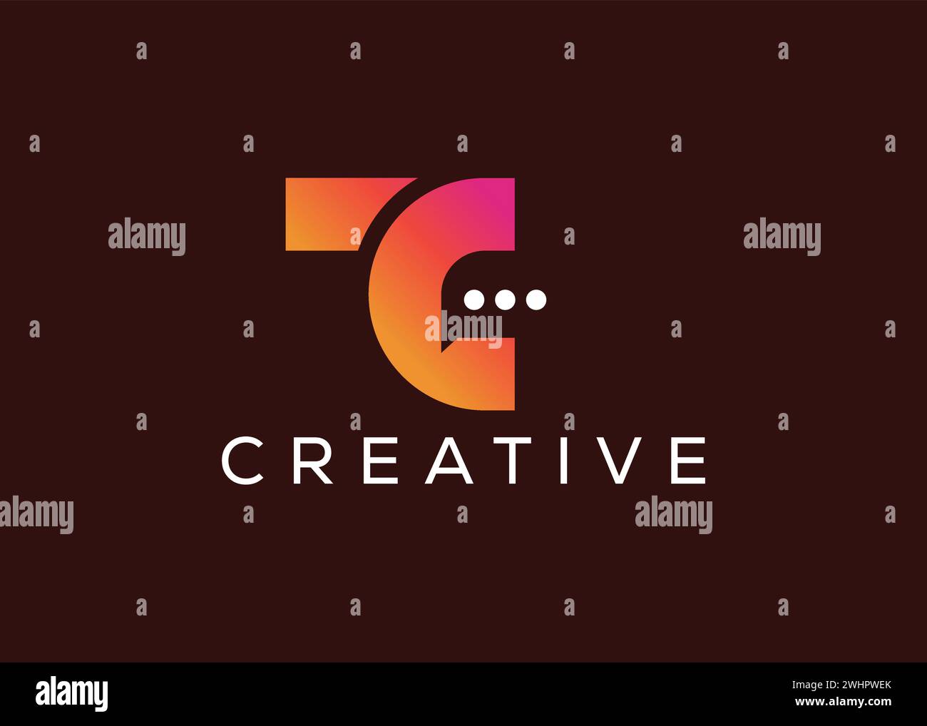 Minimalistische Letter t c Chat Logo Design Vektorvorlage. Creative Modern Chat-Logo Stock Vektor