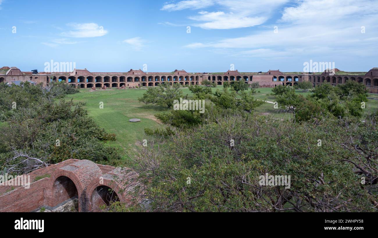 Fort Jefferson Courtyard, Garden Key, Dry Tortugas National Park, Florida Stockfoto