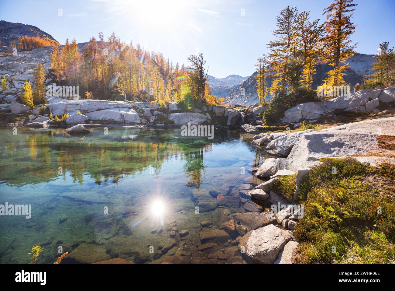 Der Lake Viviane in den Enchantments, Alpine Lakes Wilderness, Washington, USA Stockfoto