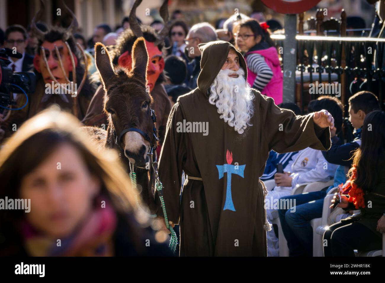 Sant Antoni mit dem Dämon Stockfoto