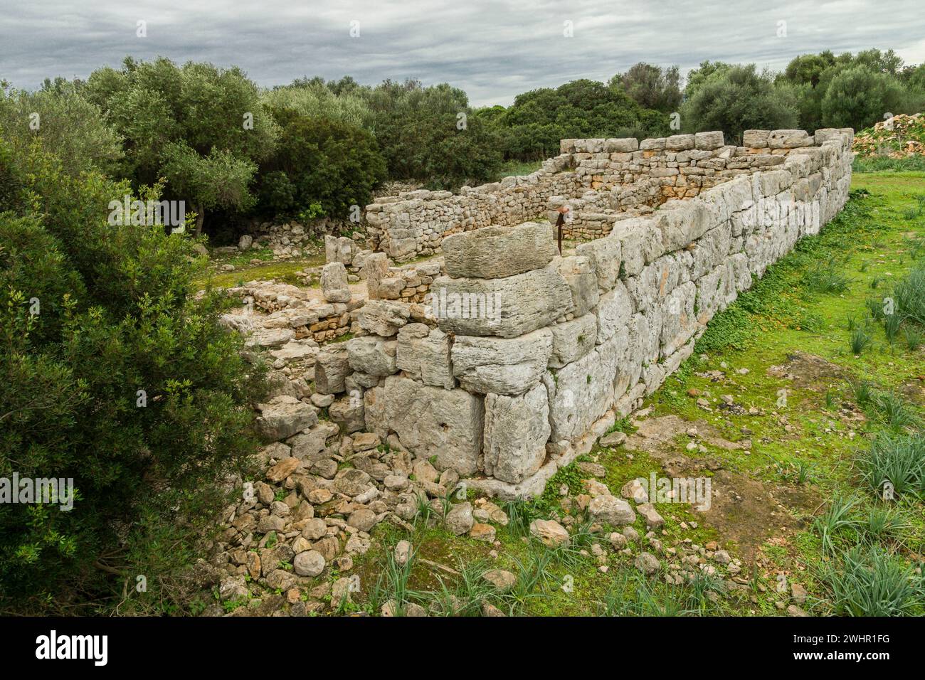 Talaiot techado.Yacimiento arqueologico de Hospitalet Vell. 1000-900 Antes de Jesucristo. Mallorca Stockfoto