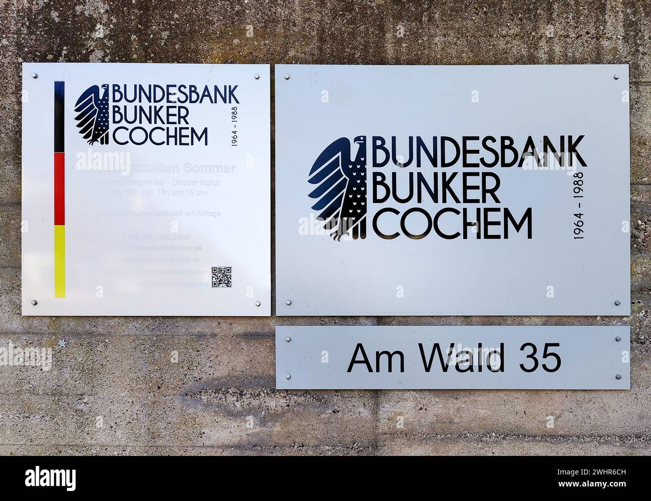Bundesbank Bunker Cochem, ehemals geheimer Bunker, heute Museum, Deutschland, Europa Stockfoto