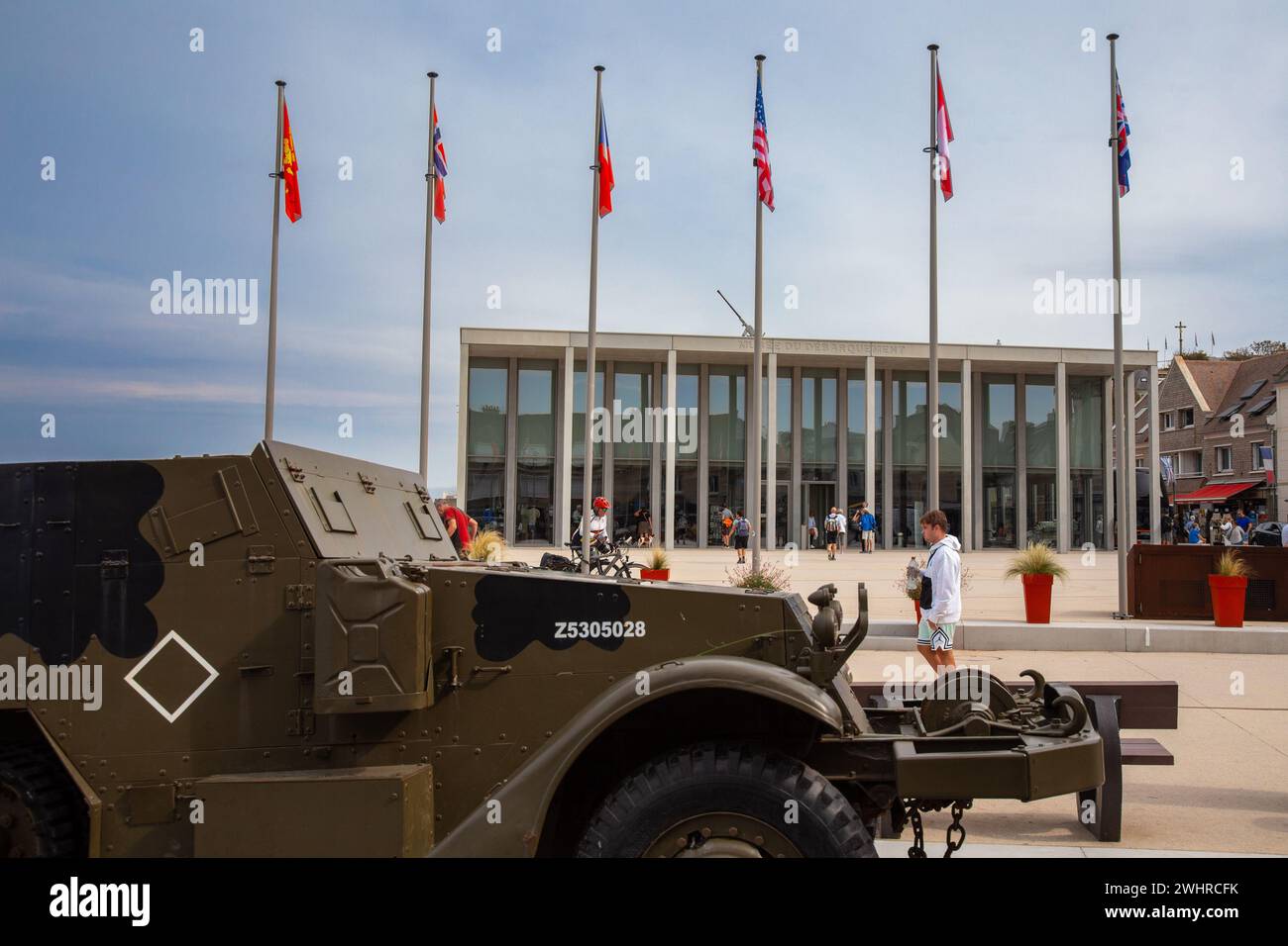 D-Day Museum in Arromanches-les-Bains (Goldstrand), Normandie, Frankreich Stockfoto